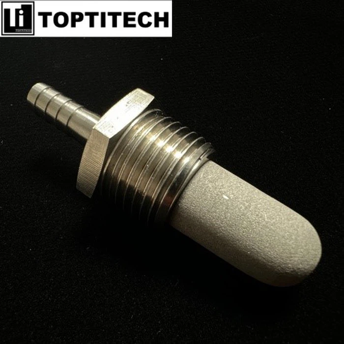 05um Porous Titanium Filter with Pagoda Style Connector for Diffuser 6 05um Porous Titanium Filter with Pagoda Style Connector for Diffuser 6
